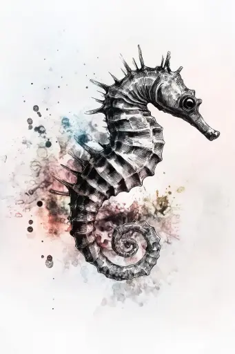 Digital Art - Seahorse - #04