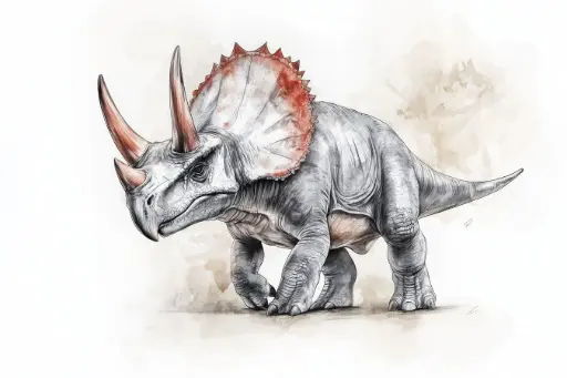 Digital Art - Triceratops - #01